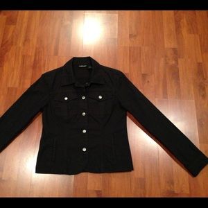 WILLI SMITH Black Denim Jacket with Front Pockets